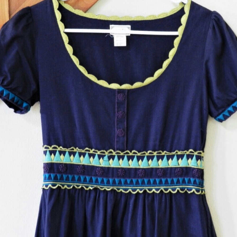 Anthropologie Viola Embroidered Dress